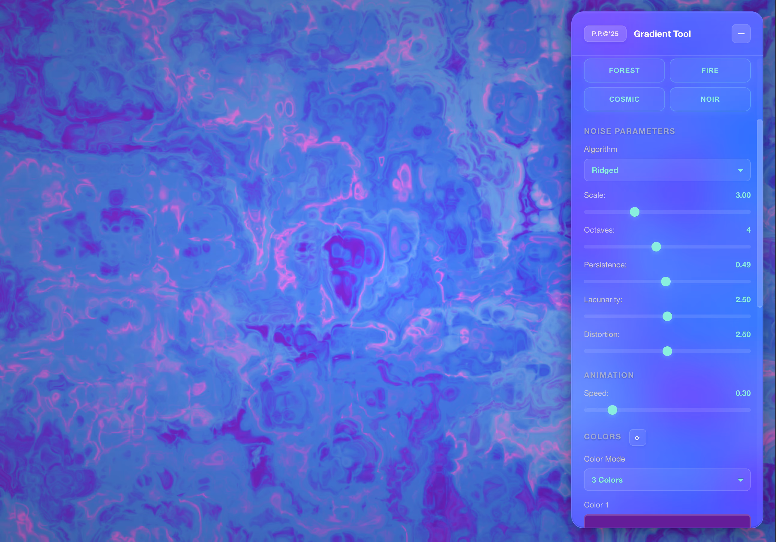 Gradient Tool, An interactive playground for shader-based gradients